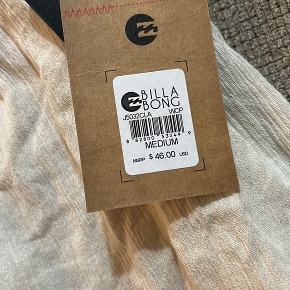 NWT Billabong Cotton Boho Blouse - Picture 3 of 7